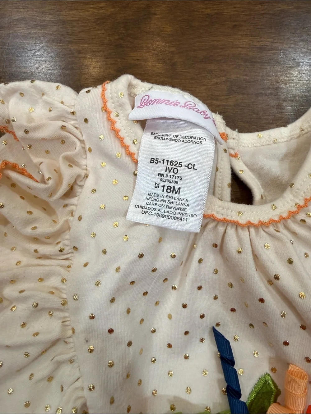 Bonnie Baby cream romper